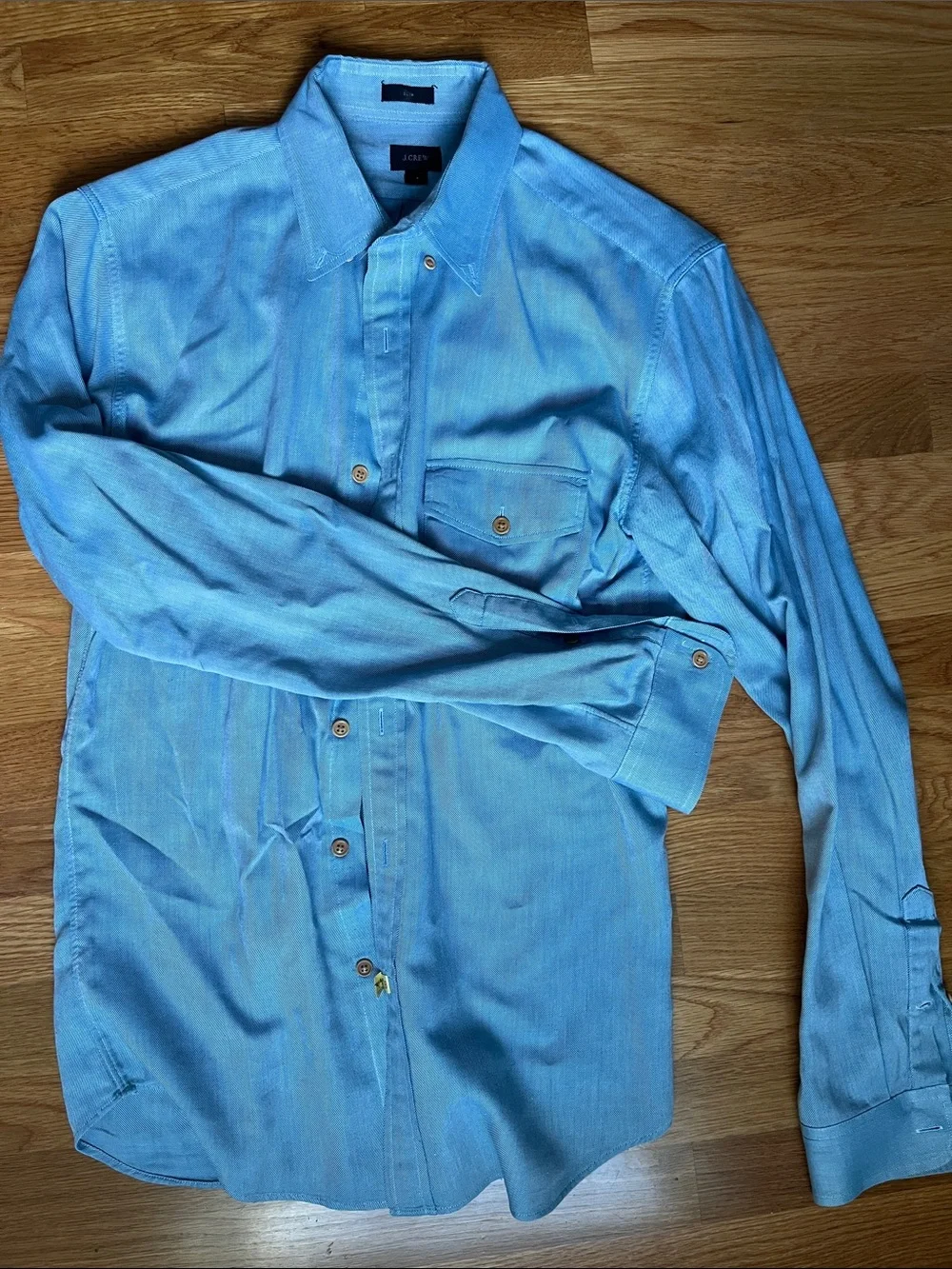 J. Crew Men’s Blue Long-Sleeve Dress Shirt